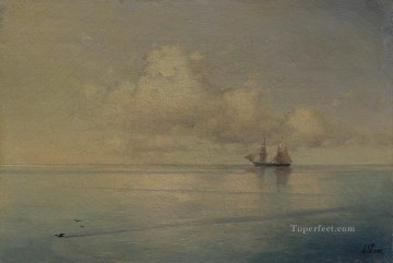 Velero Pintura al %c3%b3leo - paisaje con un velero romántico Ivan Aivazovsky ruso